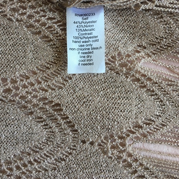 Elegant Fringed Evening Top in Shimmer Gold✨ - Picture 4 of 5